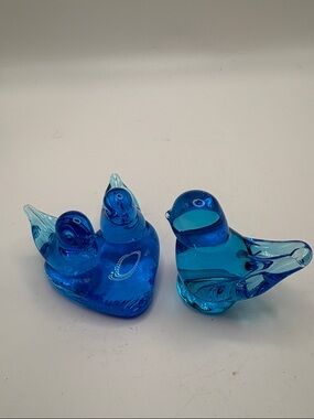 Blue Bird Of Happiness Set of Bluebirds Signed By Artist
